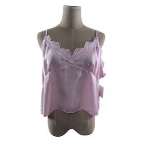 NWT!!"Abound" Pink Crop Cami, Babydoll Top, Cropped, Spaghetti Straps,Fairy,Y2K‎